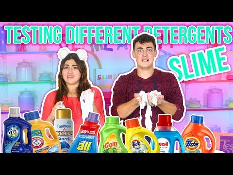 TESTING DIFFERENT DETERGENT FOR SLIME ACTIVATOR, testing slime activators | Slimeatory #46 Video