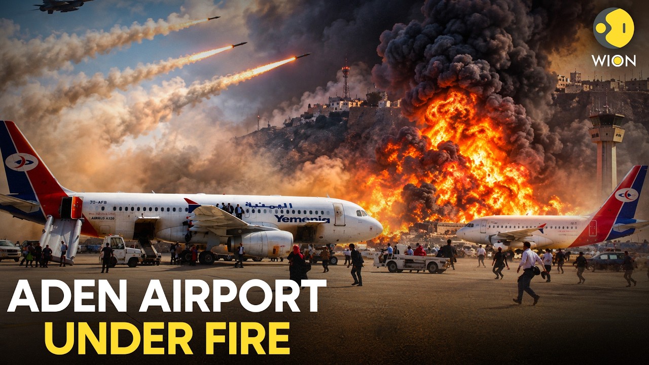 Aden Airport Under FIRE LIVE: Houthi Missiles Turn Yemen’s Skies Into a War Zone | WION Live