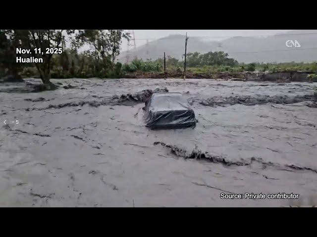 Heavy rain batters Hualien as Tropical Storm Fung-Wong nears Taiwan