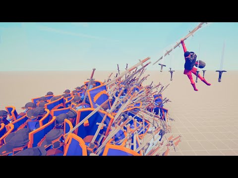 SWORD CASTER GOD vs SHIELD WALL - Totally Accurate Battle Simulator TABS