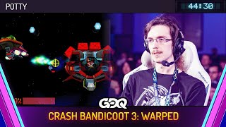 Crash Bandicoot 3: Warped by Potty in 44:30 - Awesome Games Done Quick 2026