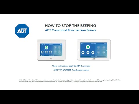 How to stop the beeping: ADT Command Touchscreen Panels