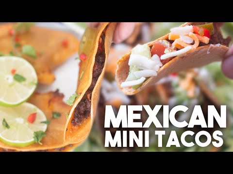 Mexican style Mini Tacos | Party or Game Day perfect! | Kravings