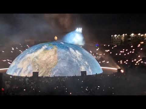The globe stage at Tirana, Albania, Sat 11 Jul 2026