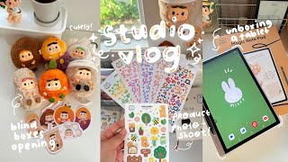 studio vlog 🍓🍡 preparing for shop launch 🤍 small sticker business  🤍 philippines