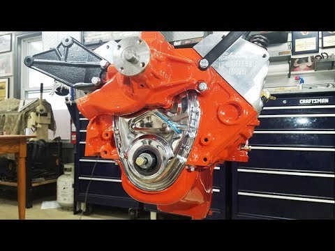 Engine Building Part 9 - Installing the Oil Pan and Water Pump Small Block Chevy 350
