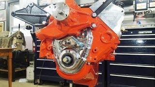 Engine Building Part 9 - Installing the Oil Pan and Water Pump Small Block Chevy 350