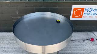 L.A.C. Conveyors stainless steel lazy susan / rotary packing table on height adjustable feet.
