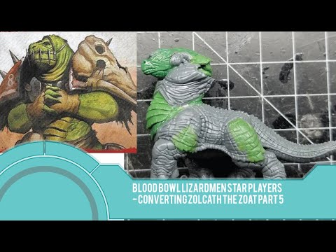 Bloodbowl Lizardmen Star Players - Converting Zolcath the Zoat Pt. 5