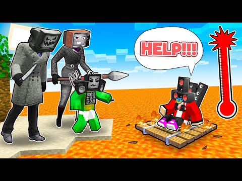 LAVA PERIL! JJ trapped on fiery raft! EPIC Minecraft ft. Mikey & JJ TV!