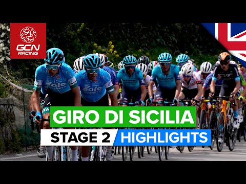Uphill Battle For The Line! | Tour Of Sicily 2022 Stage 2 Highlights