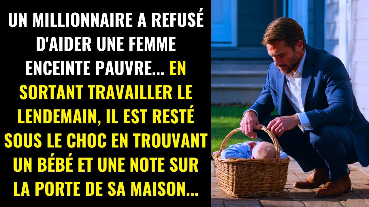 UN MILLIONNAIRE A REFUSÉ D'AIDER UNE FEMME ENCEINTE PAUVRE... EN SORTANT TRAVAILLER LE LENDEMAIN...