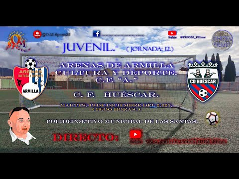 Directo: Juvenil:  ( Jornada: 12 ) ante el Arenas de Armilla.