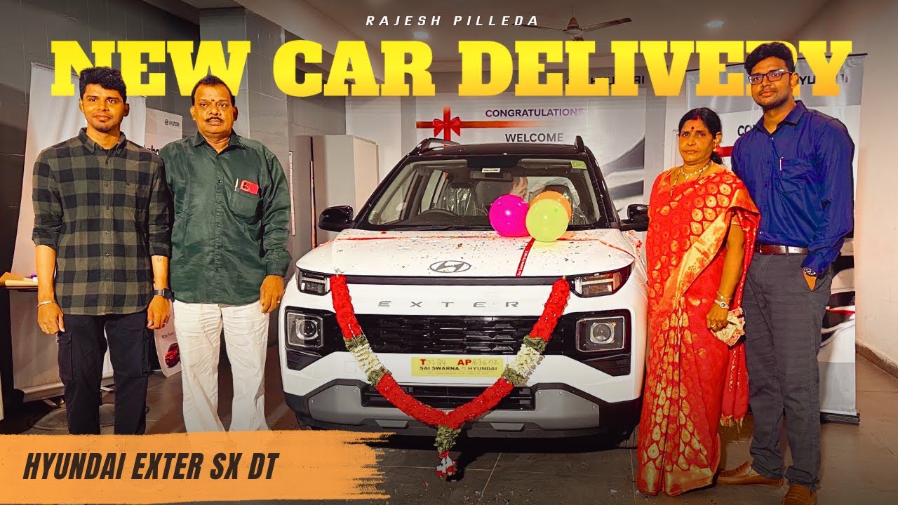 FINALLY Bought My First Car ❤️ | Taking Delivery of New Car | Hyundai Exter SX AMT DT