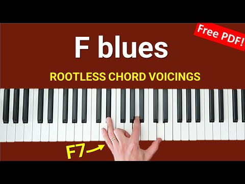 F blues - left hand piano voicings (with chord charts)