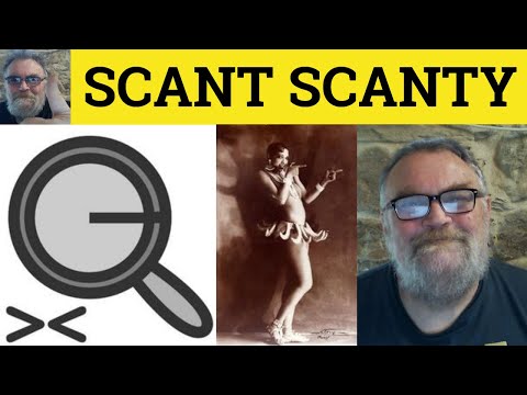 🔵 Scant Meaning - Scanty Defined - Scantily Examples - C2 English - Scant Scanty