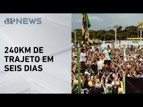 Caminhada da Liberdade: Nikolas e apoiadores de Bolsonaro chegam a Brasília e preparam ato