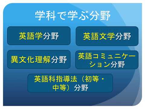 【教育学部】英語教育専修紹介（英語教育専修）