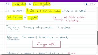 inverse of a matrix