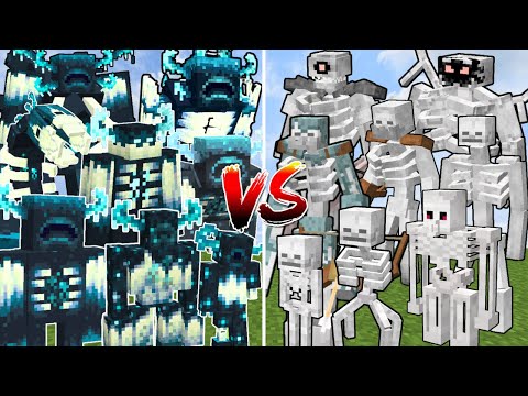 ALL MINECRAFT MUTANT WARDENS vs ALL MINECRAFT MUTANT SKELETONS | Minecraft Mob Battle