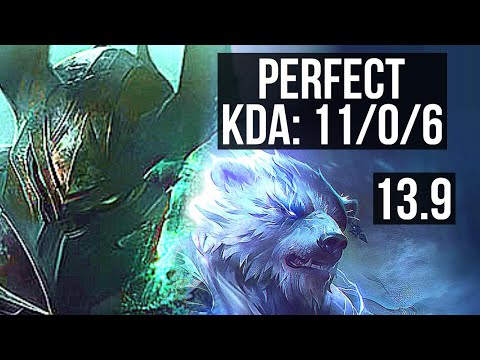 MORDEKAISER vs VOLIBEAR (TOP) | 11/0/6, 9 solo kills, Legendary | TR Grandmaster | 13.9