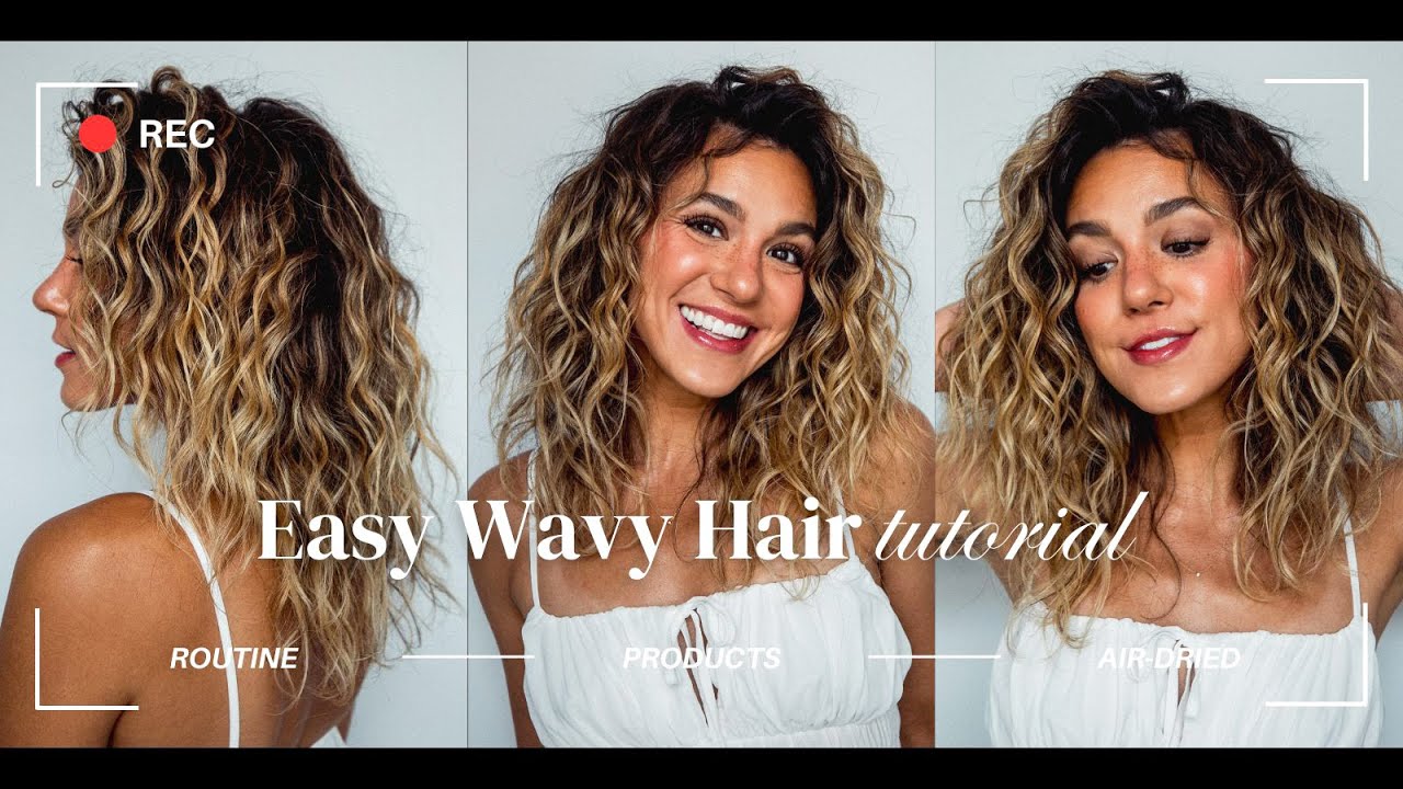 MY EASY WAVY HAIR ROUTINE! (IF YOU HAVE FRIZZY HAIR, TRY THIS!) PRODUCTS I USE, AIR-DRIED | 2024