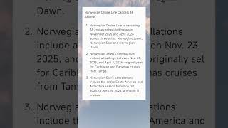 Norwegian cancelled cruises #cruise  #norwegian #holiday
