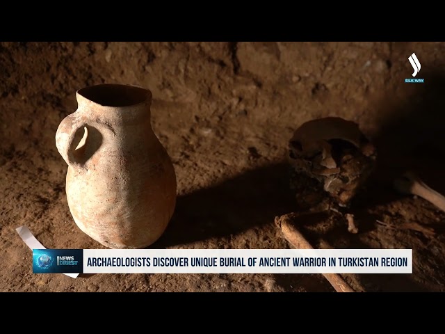 Archaeologists discover unique burial of ancient warrior in Turkistan region