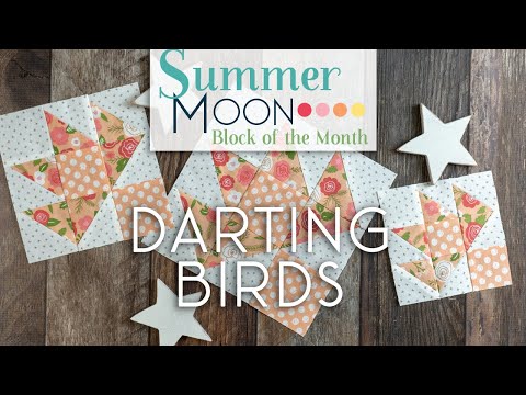 Summer Moon Block of the Month Quilt Along - October Block 2 - Darting Birds | Fat Quarter Shop