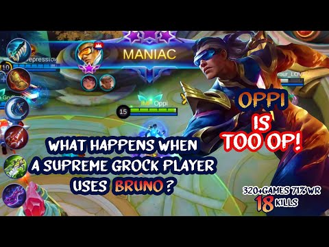 This Super Aggressive Bruno Is A Crit Maniac! Bruno(Firebolt) Gameplay by Oppi - MLBB