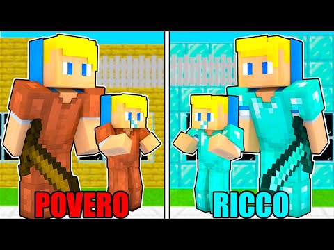 FIGLIO POVERO vs FIGLIO RICCO Su Minecraft!