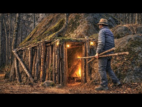 Extreme Bushcraft Camping | Building a Survival Shelter in the Wilderness 