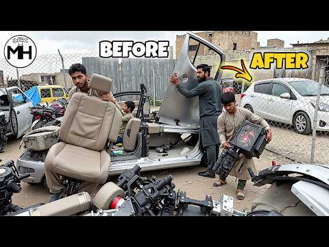 Complete Japanese Car Restoration || Inside Secret World of Scrapped Cars Re-Assembly
