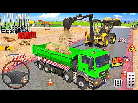 Build City Bridge Construction - Dump Truck JCB Excavator Loading Simulator 3D - Android Gameplay
