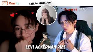 Mereka Gak Nyangka Aku Jadi Levi Ackerman, Cewek Bule Jadi Pada Excited! (RIZZ MOMENTS) | OME TV