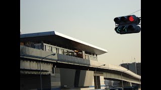 日暮里・舎人ライナー開通前日　工事車両通過　2007年2月4日　足立小台駅付近