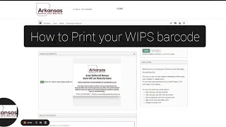 How to print your WIPS barcode on the tenant portal