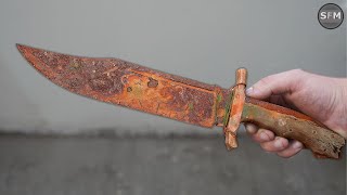 Download lagu Restoration Very Rusty Old Bowie Knife - Epic Bowie Knife Restore mp3