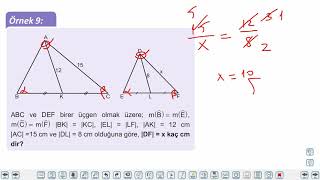 Eğitim Vadisi TYT Geometri 4.Föy Üçgenlerin Benzerliği Konu Anlatım Videoları