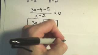 Solving a Rational Inequality - Example 2