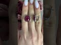Серебряные серьги с рубином 5.59ct