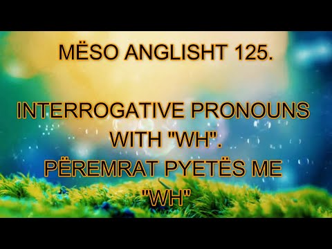 MËSO ANGLISHT 125. INTERROGATIVE PRONOUNS WITH "WH". PËREMRAT PYETËS ME "WH".