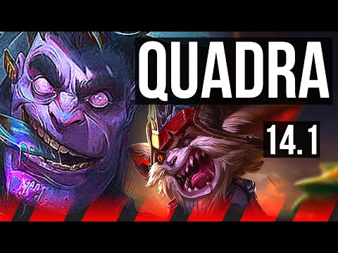 DR. MUNDO vs KLED (TOP) | Quadra, Comeback, Legendary | KR Master | 14.1