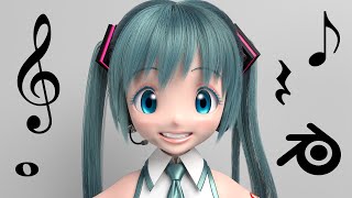 Singing Miku-san (Lip-Synching Test, Blender 3D)