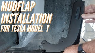 Tesla Model Y Mudflap Installation