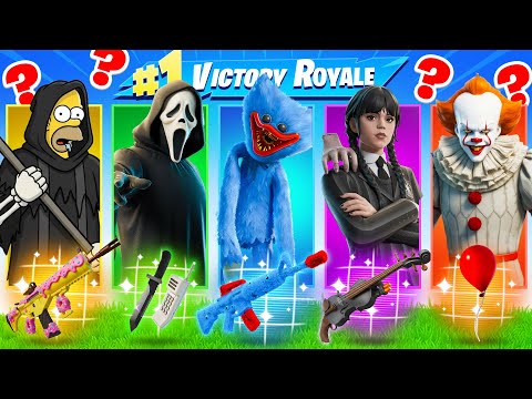 The *RANDOM* HALLOWEEN BOSS Challenge! (with Huggy Wuggy, Wednesday, Ghost Face)