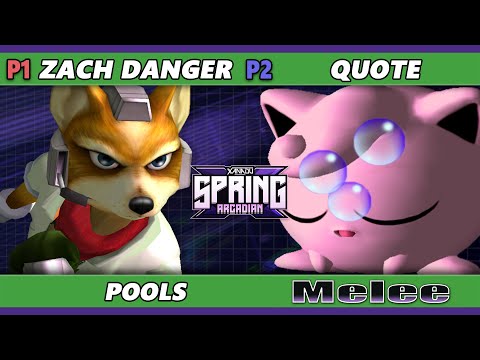 Xanadu Spring Arcadian - Zach Danger (Fox) Vs. Quote (Jigglypuff) Smash Melee - SSBM