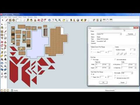 Sketchup house: Step 9 Printing to scale