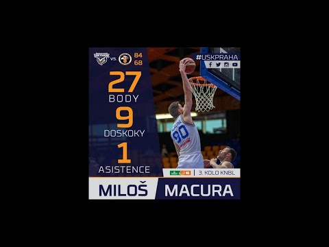 USK Praha - Kralovsti Sokoli 84:68, Czech NBL 19.09.2020. Milos Macura (white 90) 27pts, 9rbd
