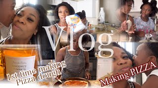 Vlog: Making Pizza dough for the 1st time | Shop with me for Fall  decorations | Cook with Me.